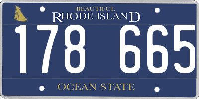 RI license plate 178665