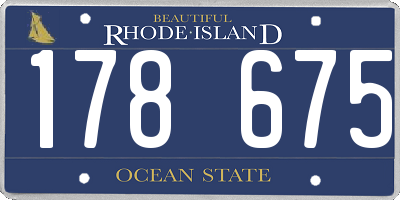 RI license plate 178675