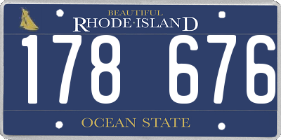 RI license plate 178676