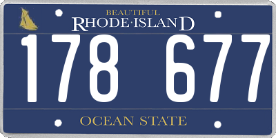 RI license plate 178677