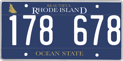 RI license plate 178678