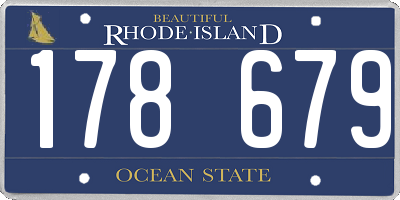 RI license plate 178679
