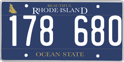 RI license plate 178680