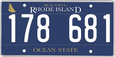 RI license plate 178681
