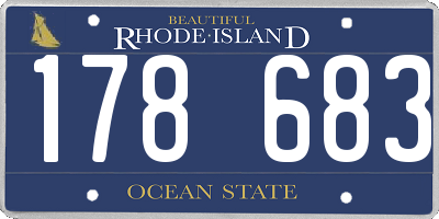 RI license plate 178683