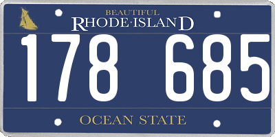 RI license plate 178685