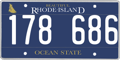 RI license plate 178686