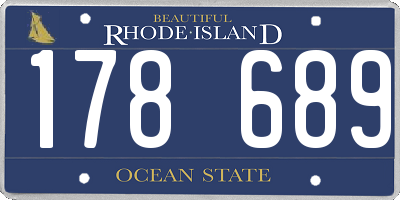 RI license plate 178689