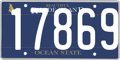 RI license plate 17869