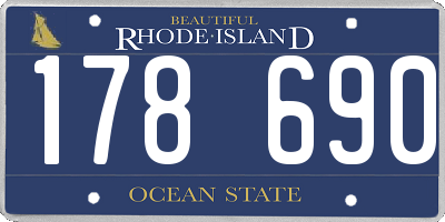 RI license plate 178690