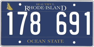 RI license plate 178691
