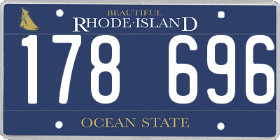 RI license plate 178696