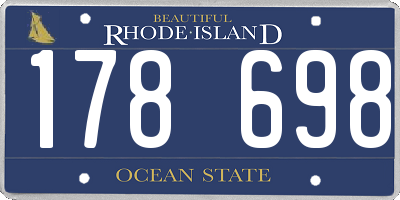 RI license plate 178698