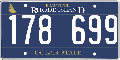 RI license plate 178699