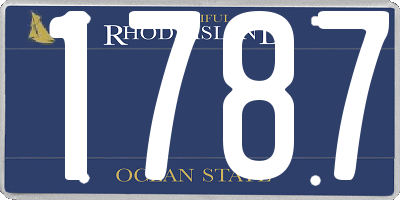 RI license plate 1787