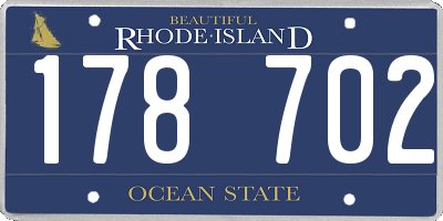 RI license plate 178702