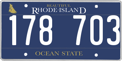 RI license plate 178703
