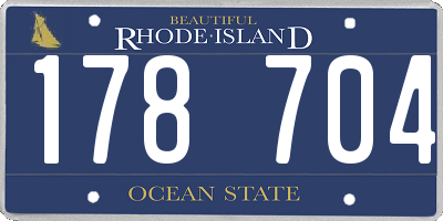 RI license plate 178704
