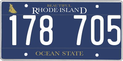 RI license plate 178705