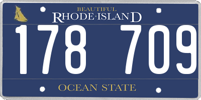 RI license plate 178709