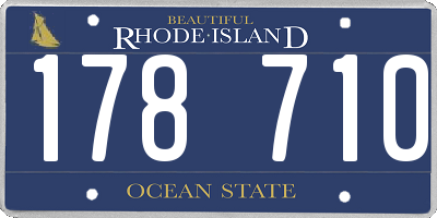 RI license plate 178710
