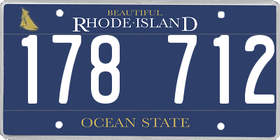 RI license plate 178712