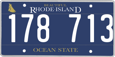RI license plate 178713