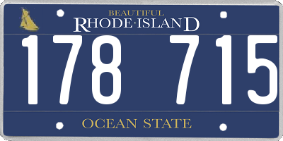 RI license plate 178715