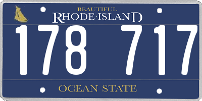 RI license plate 178717