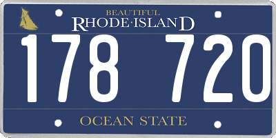 RI license plate 178720