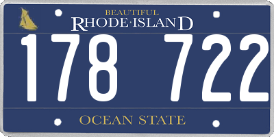 RI license plate 178722