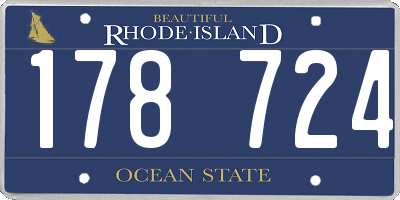 RI license plate 178724