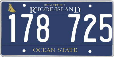 RI license plate 178725