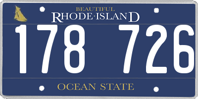 RI license plate 178726