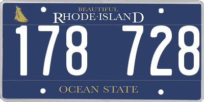 RI license plate 178728