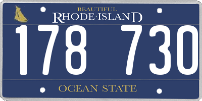 RI license plate 178730