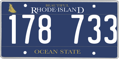 RI license plate 178733
