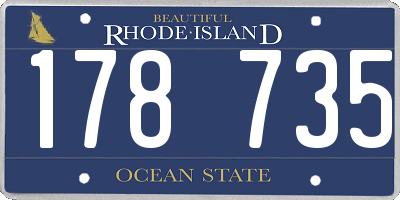 RI license plate 178735