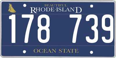 RI license plate 178739