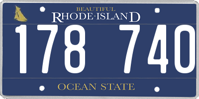 RI license plate 178740