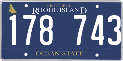 RI license plate 178743