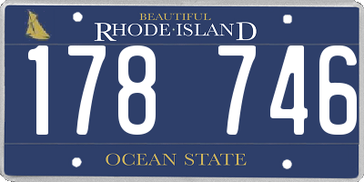 RI license plate 178746