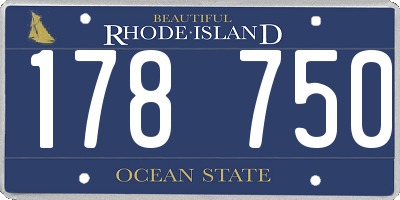 RI license plate 178750