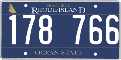 RI license plate 178766