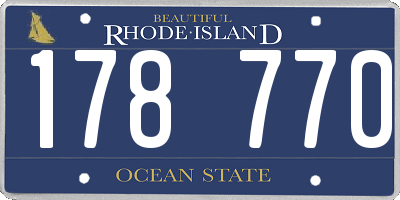 RI license plate 178770