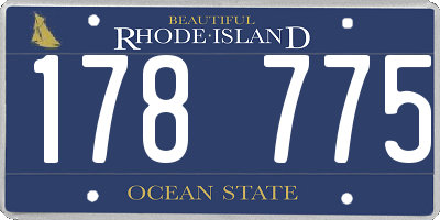 RI license plate 178775