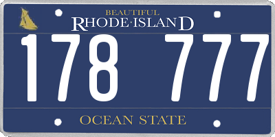 RI license plate 178777