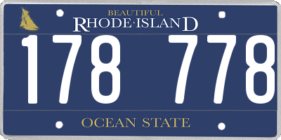 RI license plate 178778