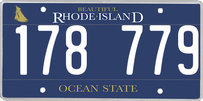 RI license plate 178779
