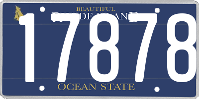 RI license plate 17878